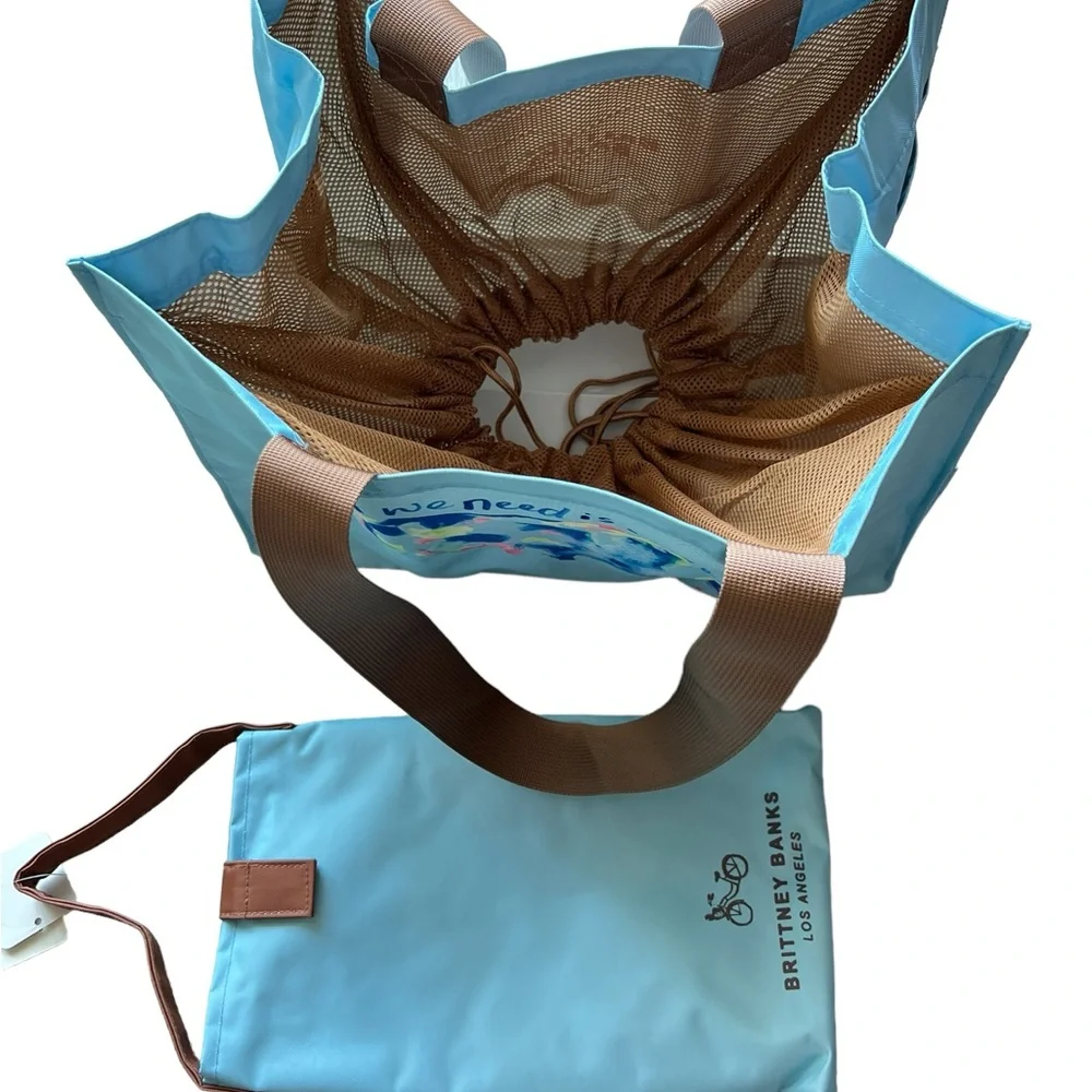 NEW Large Weekender Beach Tote with Wine Bottle bag Made in Los Angeles Travel